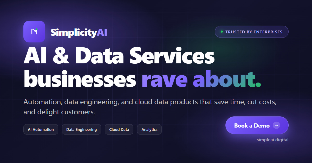 Simplicity AI — AI & Data Services for Business Automation